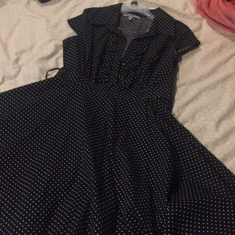 Beautiful black and White polka dotted dress